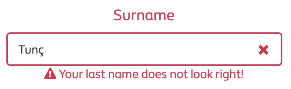 Mikail Tunç (@emtunc) on Twitter photo yo <a href="/BritishGas/">British Gas</a>, what's up? you could have gone with something more neutral like "we're sorry but our legacy systems don't support special characters" instead of the patronising wording used here :) yo <a href="/BritishGas/">British Gas</a>, what's up? you could have gone with something more neutral like "we're sorry but our legacy systems don't support special characters" instead of the patronising wording used here :)