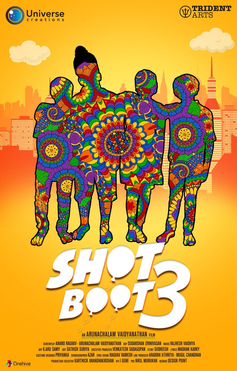 Best wishes to @Arunvaid and the entire team of #ShotBootThree for the launch of the film. #SpreadLove @actress_Sneha @vp_offl @iYogiBabu @RajheshVaidhya @dop_sudarshan @editorsuriya @Arusamy57223618 @Cinehive @Universecreatns @Tridentartsoffl @onlynikil