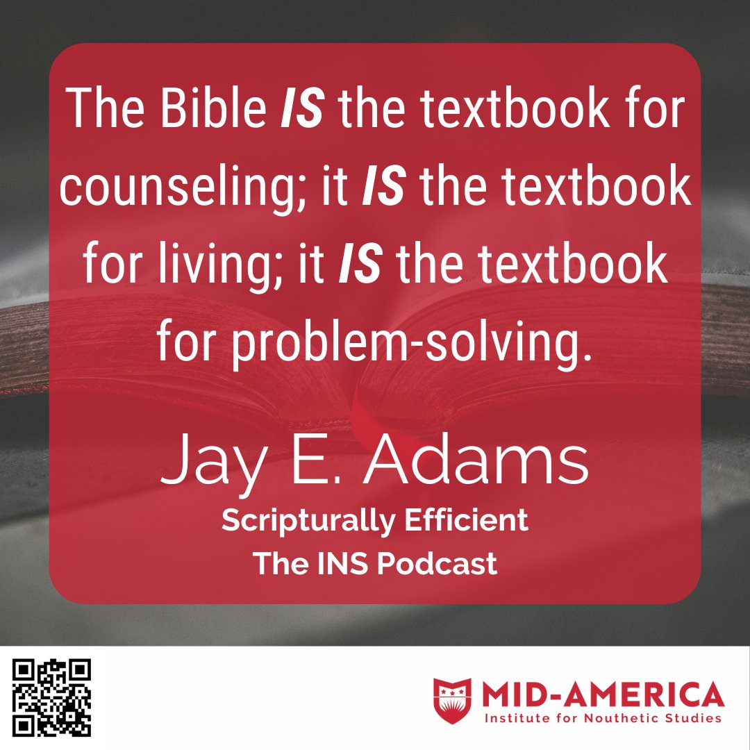 noutheticstud's tweet image. Every problem that has to do with our love for God and our love for our neighbor is dealt with in this book.
.
nouthetic.blog/podcast/script…
.
#biblicalcounseling #biblecn #sufficiencyofscripture #innerancy