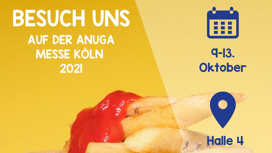 aviko_de's tweet photo. 📣ANUGA 2021: Produkte entdecken, selbst probieren &amp; mehr 🤩🍟🥔

👨‍🍳 Liebe Gastronomen, besucht uns gerne auf der #anugamesse 2021. Kommt vorbei &amp; macht euch selbst ein Bild von unseren Produkten 🍽😋

🏙Köln
🗓09.-13.Oktober
📍Halle 4, Stand E-001 https://t.co/cDLZbrXED4