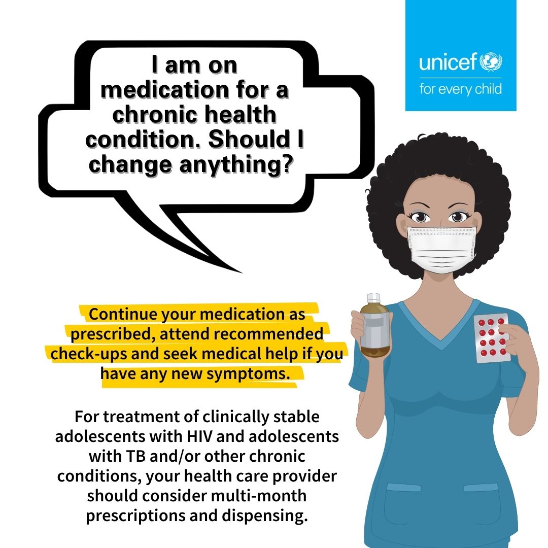 We understand that young people and children like you who suffer from chronic conditions are finding it difficult to get your regular consultation with the doctor and are unable to decide if they should continue with their medication or not.

#Unite2FightCorona #COVID19