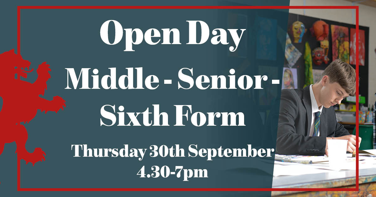 Middle - Senior - Sixth Form Open Day

Thursday 30th September 4.30-7pm

If you would like to join us, please register online Luctonschool.org or email admissions@luctonschool.org

#Herefordshire #LuctonSchool #OpenDay