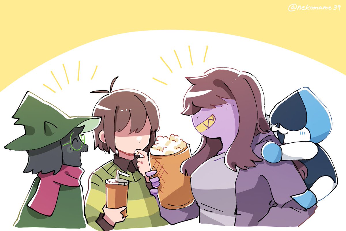 「待ちきれないね～～～!!
#DELTARUNE 」|しろまめのイラスト