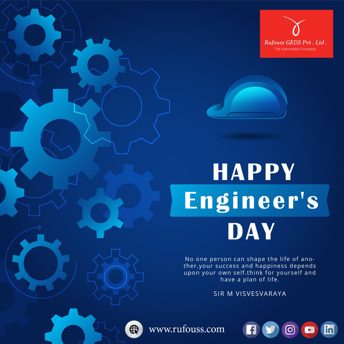 Tributes to Barath Rathna Sir M. Visvesvaraya on his 
Birth Anniversary 
Happy Engineer's Day!!!! 
#engineers #engineersday #IT #EngineersDay #engineeringlife #EngineersDay2021 #EngineersEmpoweringIndia