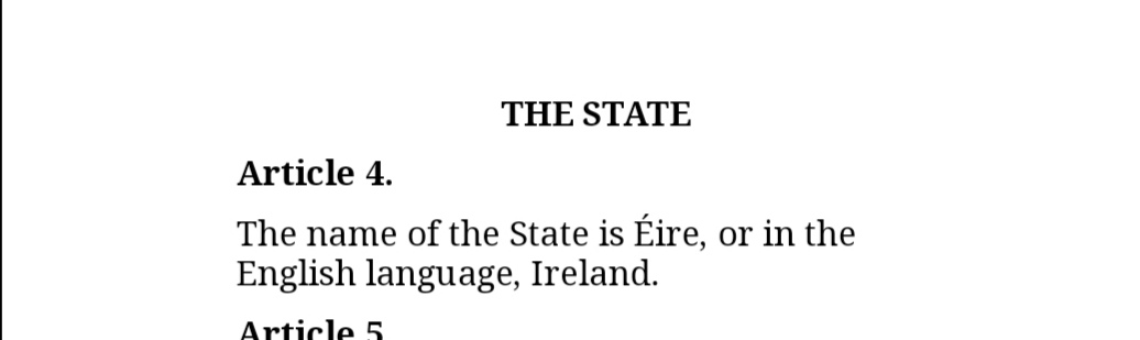 To whom it may concern :Article 4 Bunreacht na heireann