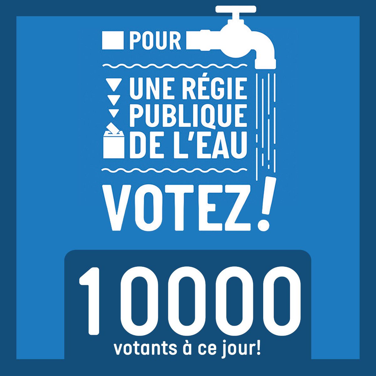 🔵 Nous avons passé la barre des 10 000 votant•es dans les 9 villes prenant part à la votation citoyenne pour l'eau 👏

🗳 Jusqu'au 19 septembre, votez pour une régie publique de l'eau : grandorlyseinebievre.fr/votation-citoy…

#eau #votationeau #eaubiencommun #chevillylarue