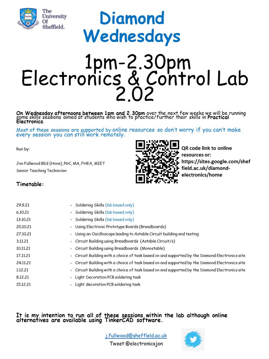 ElectronicsJon's tweet photo. It's all happening this week! People have arrived back in the university..... it feels like a real place again 🙂

#DiamondWednesdayTUOS also returns this semester. See below for info:

https://t.co/HuLePk8bX2

@TUoSEEE @SheffUniEng @ShefACSE @sheffielduni https://t.co/GzFyuYNJox