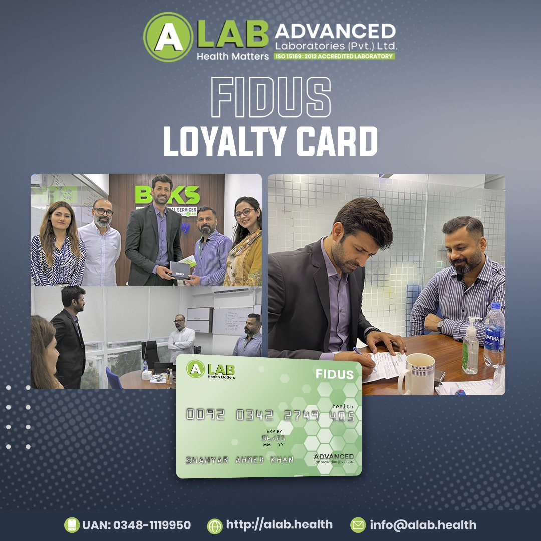 AdvancedLab1's tweet image. Renowned TV star and anchorperson Mr. Faheem Abbas visited Advanced Laboratories (Pvt.) Limited, from left Ms. Saman Abid, Mr. Zishan Rahman, Mr. Faisal Qasim and Doctor. Aqsa Aslam presented a token of thanks on this occasion.
#findus #ALAB #advancedlab #COVID19 #loyaltycard
