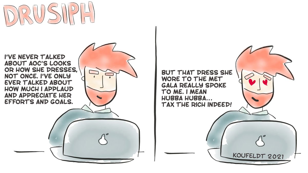 drusiph's tweet photo. #drusiph #comic #comicstrip #comicbook #comedy #cartoon #webtoon #webcomic #webseries #writing #satire #sarcasm #joke #laughter #humour #comedian #standcupcomedy #conversation #dialogue #AOC #MET #METGALA #METGALA2021 #taxtherich #AuroraJames #BrotherVellies #fashion #dress https://t.co/60zJmeUVcD