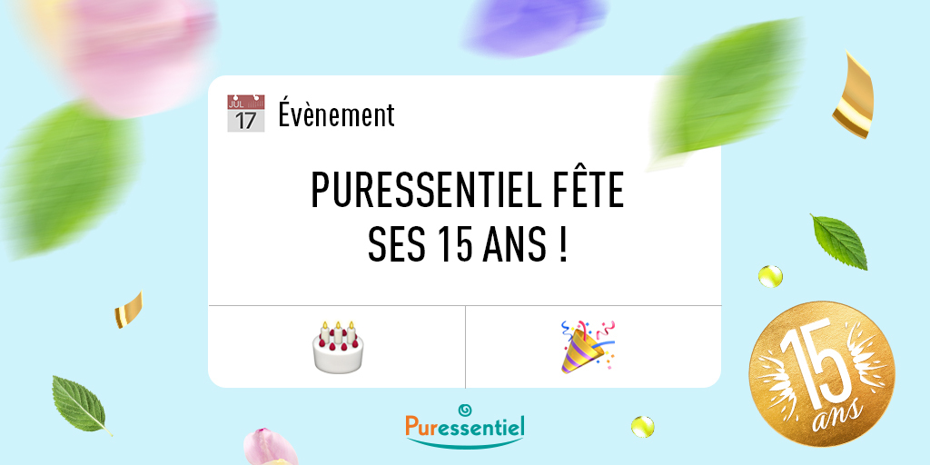 Nous soufflons nos 15 bougies ! 🎂🎉

15 ans de découvertes, de voyages pour trouver les meilleures matières premières. 15 ans à rendre l’#aromathérapie plus accessible.
Et surtout 15 ans à vos côtés ❤️

Merci pour ces 15 belles années et celles à venir ! 🥰

#Puressentiel15ans
