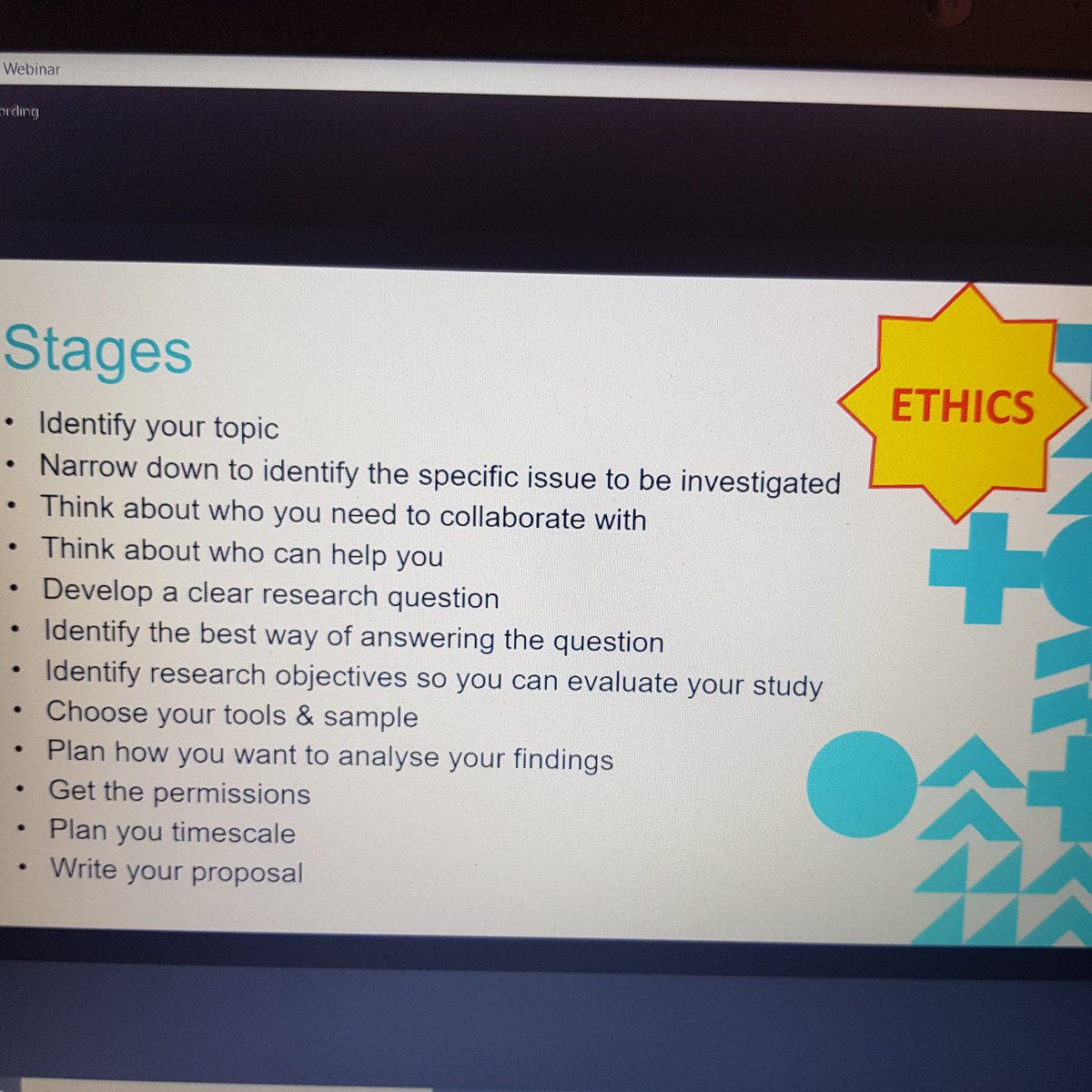 Bsidebaby_'s tweet photo. #RCOTPLDstydy21 @RCOT_PLD @theRCOT @RCOT_Louise @morrisKOT talking us through how to start and plan your #research #OccupationalTherapy https://t.co/BCyjPfwXBT