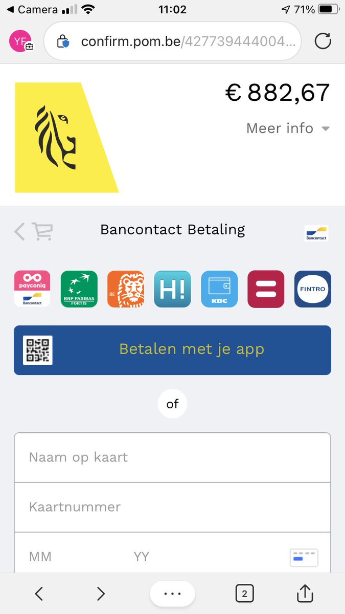 YvesFrateur's tweet photo. Hi @Just_POM_it. Via het document van @vlaamseoverheid kwam ik op jullie betaalscherm terecht. Hier loop ik echter vast, aangezien er geen enkele knop mij verder brengt naar een volgende stap. Lijkt me een bug te zijn. Enig idee wat er misloopt? https://t.co/uQ90pguxxu
