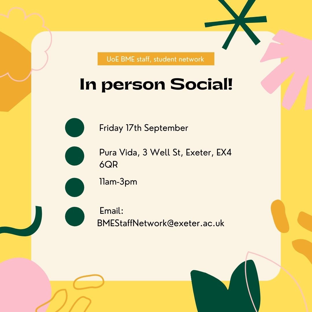 Join us this Friday for an extended in person social!