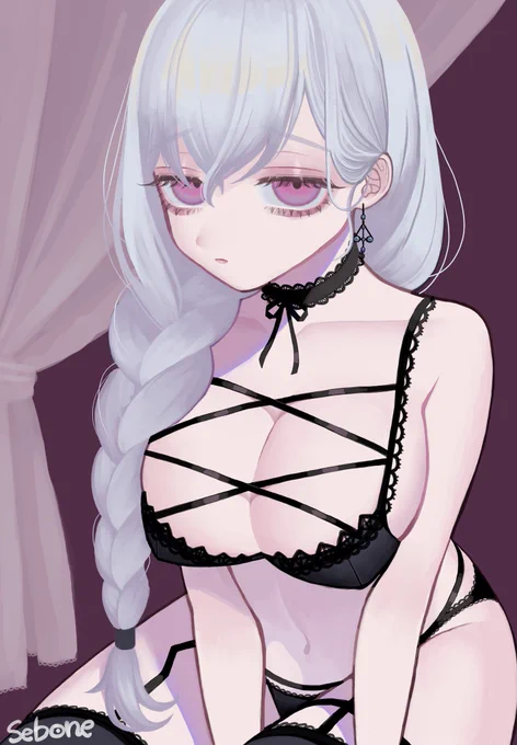 自分ランジェリー描くの好きすぎるな 