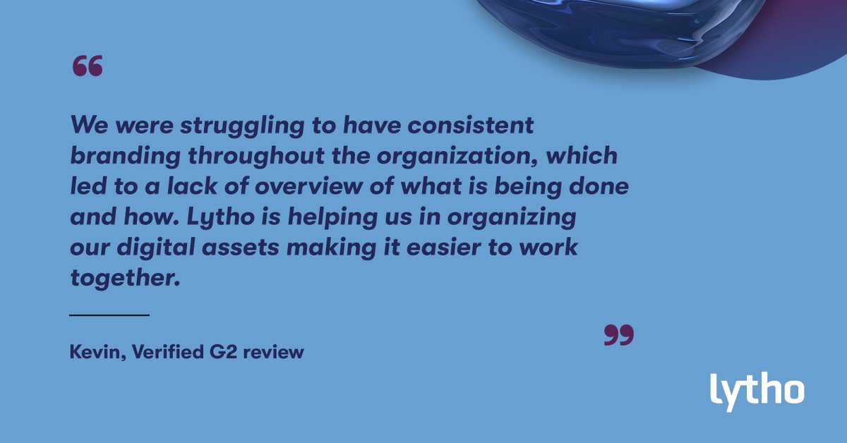 lythotweets's tweet image. Happy customers = Happy Lytho team! Our job is to make yours easier, and hearing customers saying that Lytho is making it easier to work together means we're doing our job right 💙

#lytho #digitalassetmanagament #brandmanagement #sharethegood