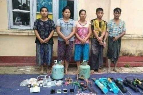 m_krl1's tweet photo. 5 fish workers from TalinePone village,Zawgyikwin tract, #Ayeyarwaddy's Zalun Tsp were unjustly ABDUCTED by Military Junta in accused of being PDF members at 7am on Sep14.Junta fabricated that they were PDFs &amp; they were arrested with weapons and handmade weapons.(1/2)
#Sep15Coup https://t.co/koe8fmTekC
