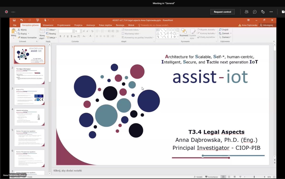 AssistIot's tweet image. #LearnaboutASSISTIoT  The 3rd ASSIST-IoT GA plenary meeting continues for the second day! . The discussion goes on with more work package presentations, tasks and action points for the upcoming period.
#ASSISTIoT #iot #GA #meeting #online #research #innovation  @NGIoT4eu