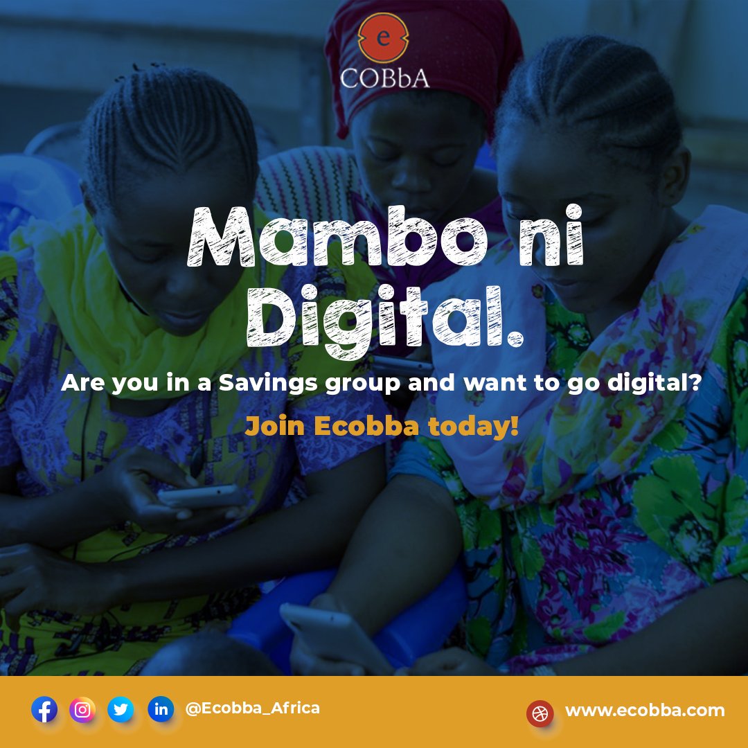 Ecobba_Africa's tweet photo. Why should your Savings Groups join a digital platform?
Click https://t.co/inUaRSo7EK and read more about this!
#ecobba
#Saccos
#CHAMAS
#whitelabel
#adalabs
#financialdiscipline https://t.co/KebRn7tkBW