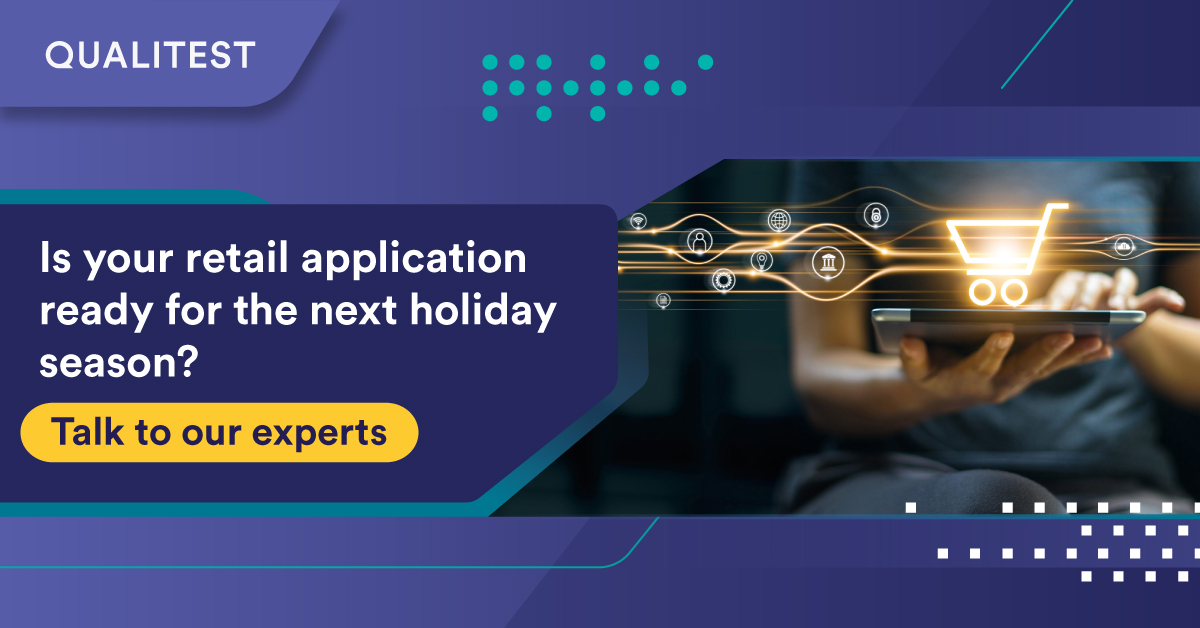 Qualitest's tweet image. Soaring sales on your mind? Ensure customers have a safe and secure #shoppingexperience by providing a glitch-free e-commerce app. 
Talk to our Retail industry expert bit.ly/3kcfktR
#DigitalTransformation #RetailTesting