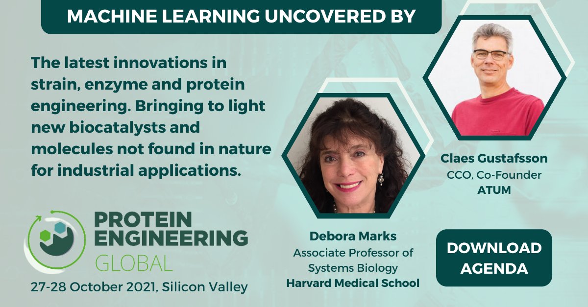 Join Claes Gustafsson and Debora Marks 27-28 October, Silicon Valley, USA, as they uncover machine learning!

Learn more, download the agenda here: hubs.ly/H0WRqr90

#proteinengineering #proteineng #machinelearning