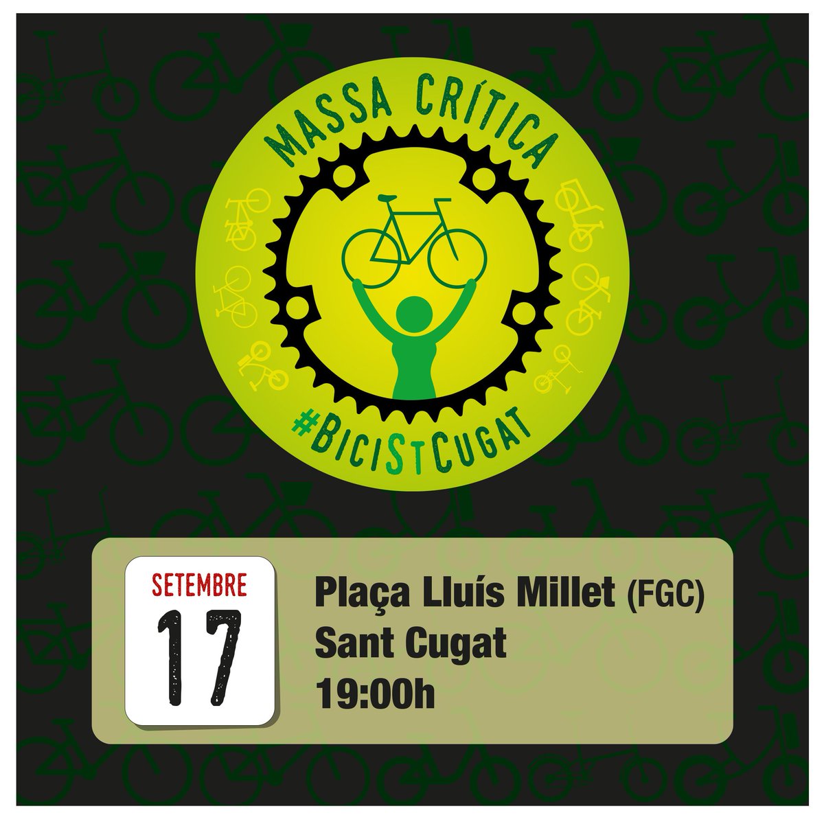 Bon dia!!
Per una mobilitat sostenible a l'abast de totes. Exigim a les administracions xarxa ciclista segura, eficient i de qualitat.
#Respectalabci #EmergènciClimàtica
#AmpliacionsNo
#MenysAvionsMésVida
#MenysCotxesMėsVida