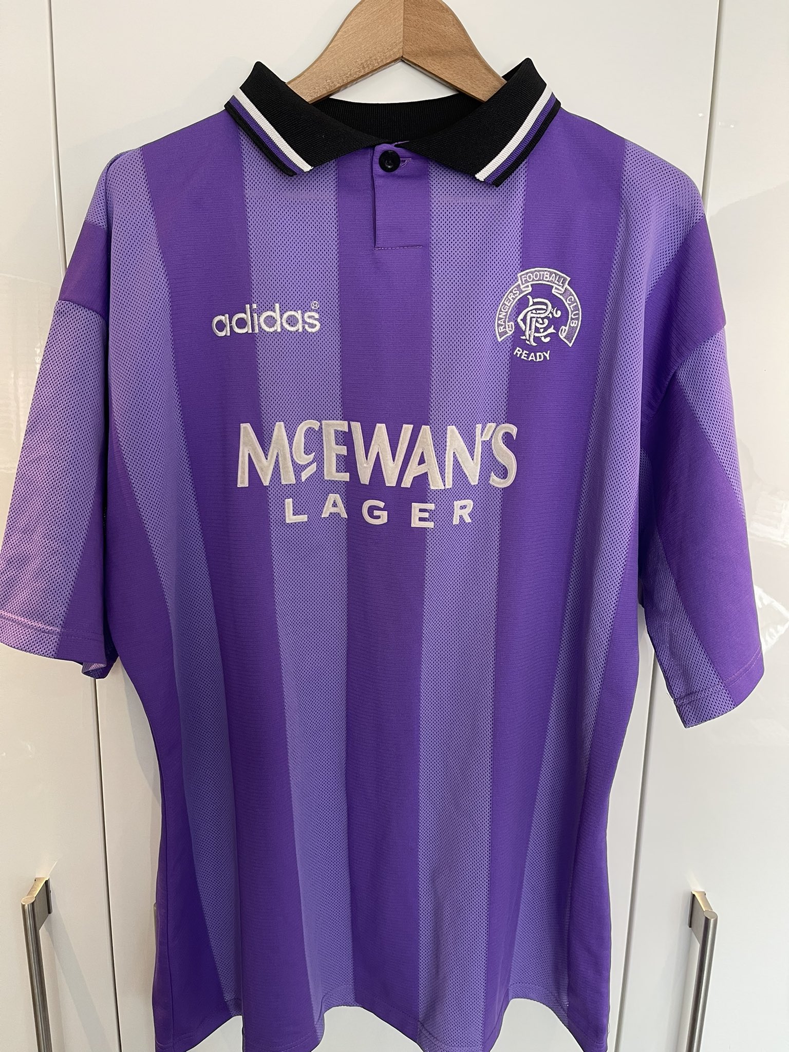 Rangers Away football shirt 1994 - 1995. Sponsored by McEwan's