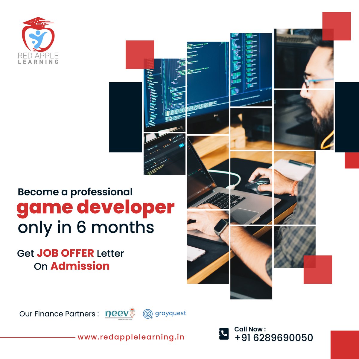 redapplekolkata's tweet image. 🎮Become a professional GAME DEVELOPER only in 6 months
🎯**Get JOB OFFER letter on admission
👉Call now: +91 6289690050
#gamedev #learngamedevelopment #RedAppleLearning