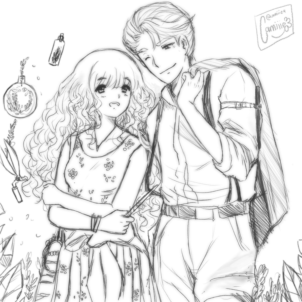 Camiiie4's tweet image. Moam has been inspiring me….I’m slowly reading through it 😌 Gotta take a break and sketch these babies #dhr #dramione