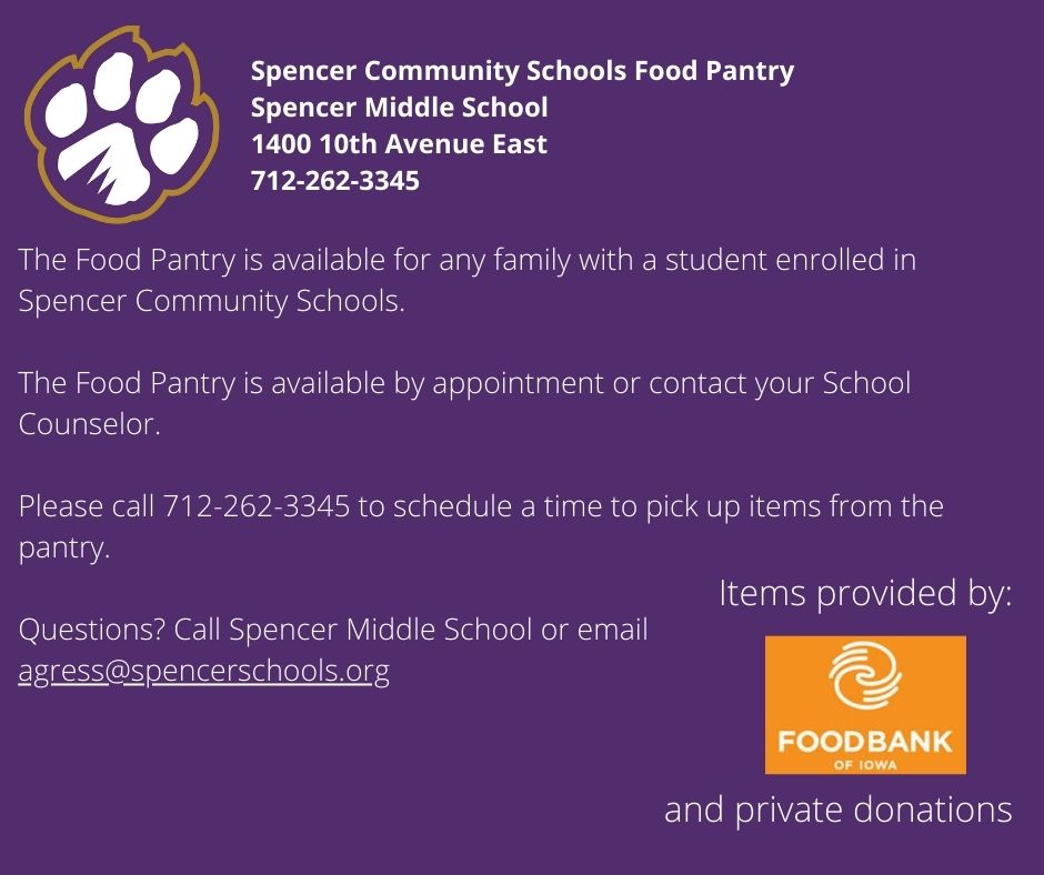 Spencer CSD on Twitter "The Spencer Community Schools Food Pantry is