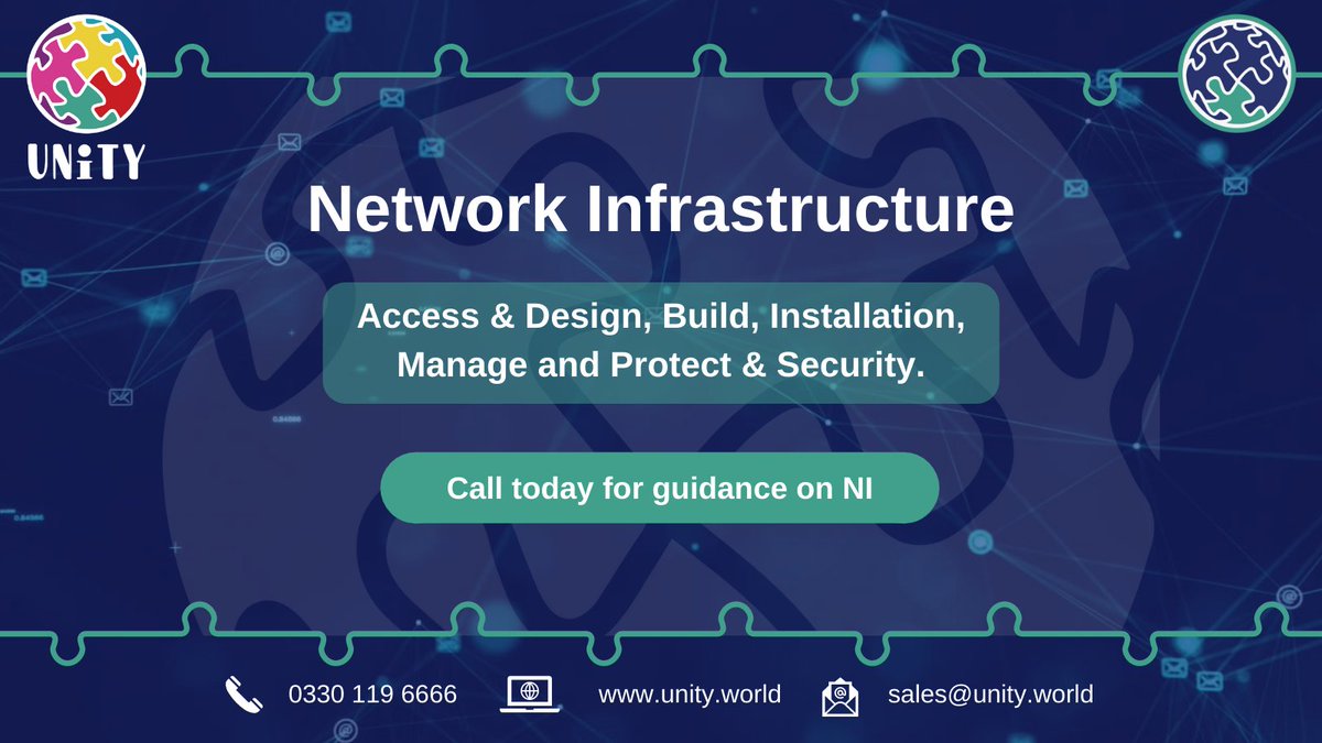 Unityworld6's tweet image. NI is the most important component of IT Infrastructure. It is imperative to have a reliable IT infrastructure and qualified people, but neither of those is sufficient without a well-built network infrastructure. See how we can help sales@unity.world 
#TeesTime #BizHour #B2BHour