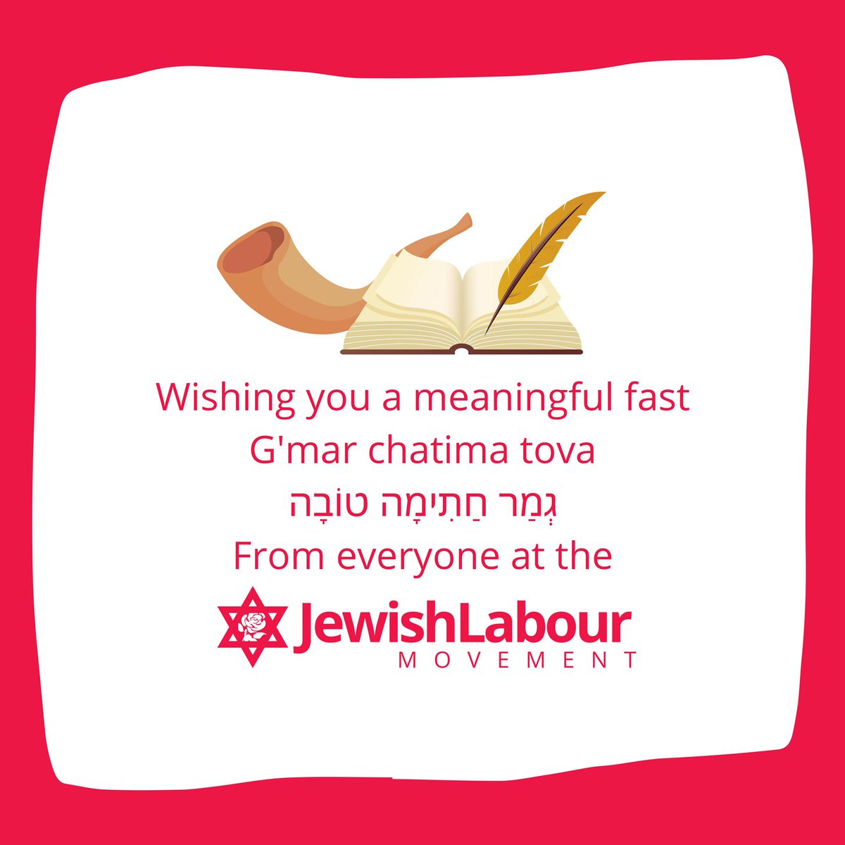 From everyone at the Jewish Labour Movement, we wish you a peaceful, safe and meaningful fast this Yom Kippur. 

May you be inscribed in the Book of Life, g'mar chatima tova!
