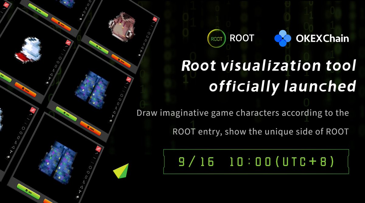 We will launch the visualization tool at 10:00 on Sep. 16th (UTC+8). Please check the official website for details. In the near future, we will also hold a creative competition, and the winning works will be rewarded. 
<a href="/OKExChain/">OKExChain</a> @OKExNFT 
 #Root  #Visualization #tools
