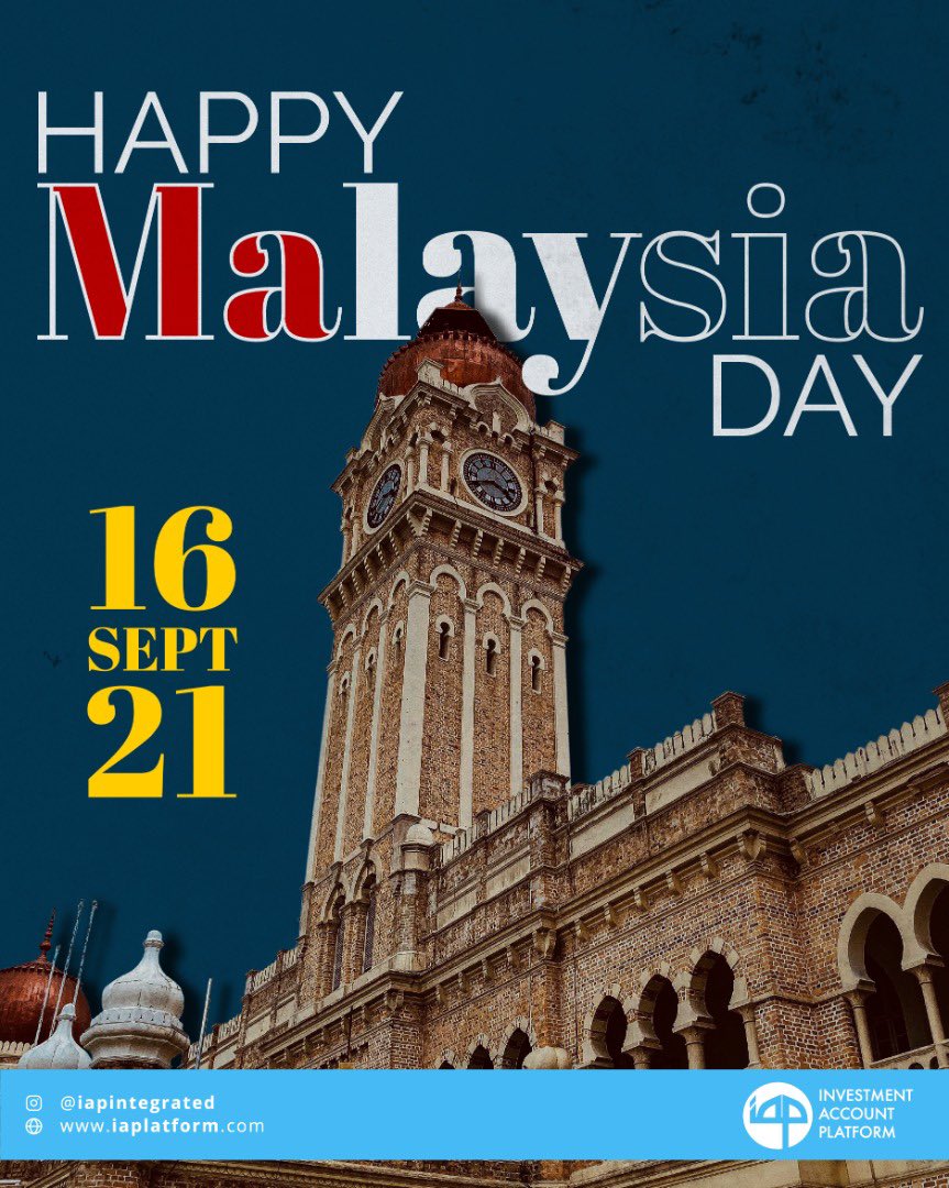IAPIntegrated's tweet photo. Happy Malaysia Day!

Together, We are strong.

Stay safe and stay healthy.

#iap #iaplatform #InvestmentAccountPlatform #happymalaysiaday #harimalaysia2021 #kitaprihatin #staysafe https://t.co/dop8ay57PD