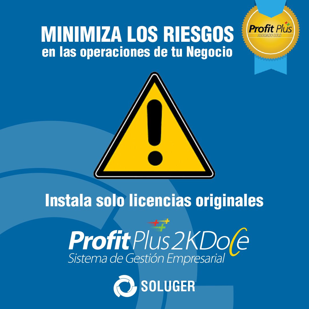sgosoluger's tweet photo. Instala y mantén tus licencias originales para los procesos críticos del negocio y garantiza la continuidad en el tiempo. #soluger #profitplus https://t.co/fSeAmcAbjv