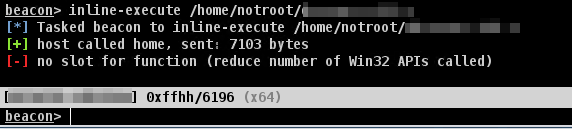 Does anybody know the max number of APIs you're allowed to use in a CS BOF? I'm apparently hitting a limit, but don't know what the limit is and don't know if the limit is the number of unique APIs or total number of calls to Win32 APIs. Any help and retweet appreciated.
