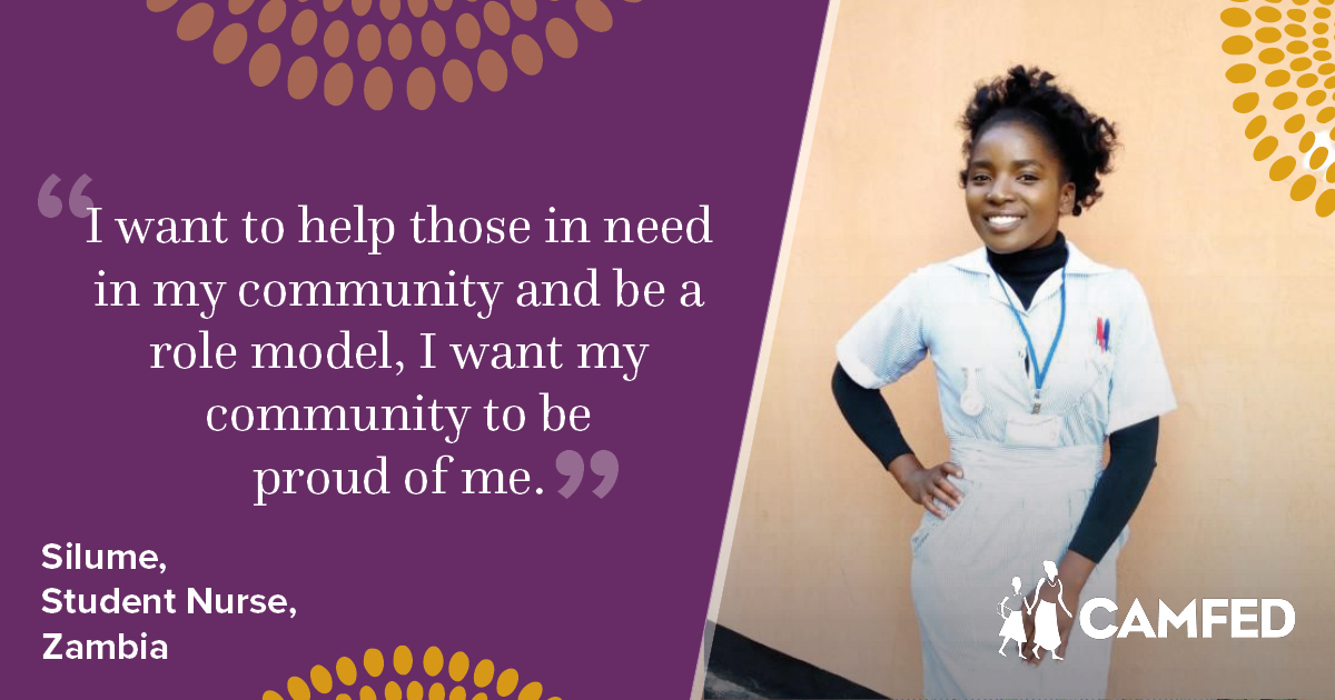Meet sis Silume 😊 She once thought she might not finish high school, let alone go further in her #education...

Now, as a future Nurse, she's looking forward to applying her knowledge &amp; continuing to support the next generation of girls to follow her lead 💪🏿♀️