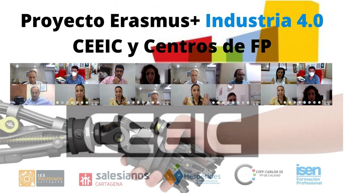 "Reunión Preparatoria para la Organización del Consorcio del Proyecto Erasmus+ Industria 4.0 CEEIC y Centros de FP" 

Trabajamos en la organización de un consorcio que permita a profesorado, estudiantes y recién graduados de #FP la movilidad europea 🇪🇺 en centros de #industria40