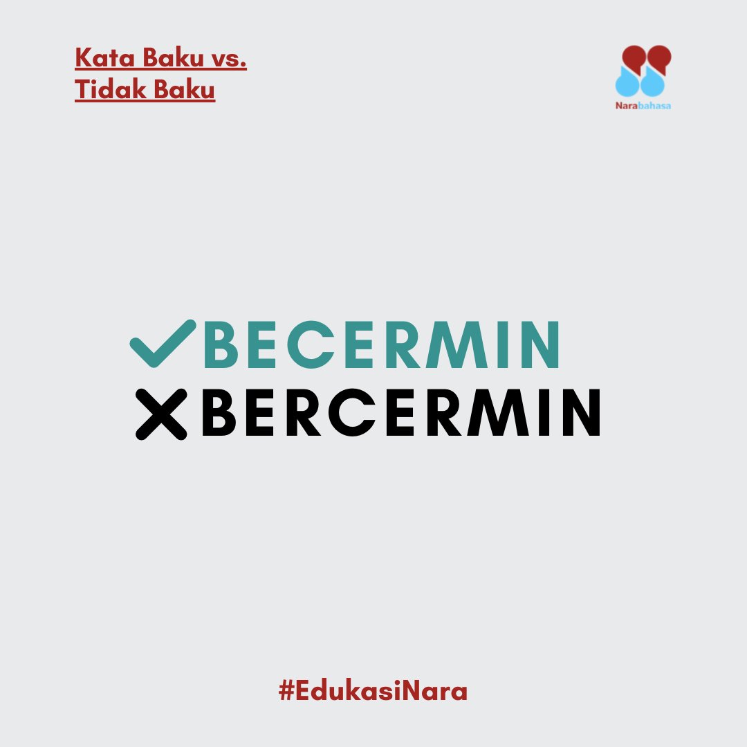 narabahasa's tweet photo. Sama seperti "bepergian", Kerabat Nara.
#edukasinara #katabaku #bepergian https://t.co/huSFlOQJAP