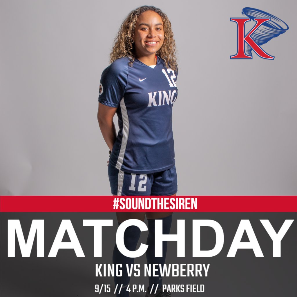 .@KingWSoccer looks to stretch their win streak to three this afternoon when they square off with Newberry. Join us at Parks Field or tune in at kingtornado.com/live.

#SoundTheSiren #KingPride