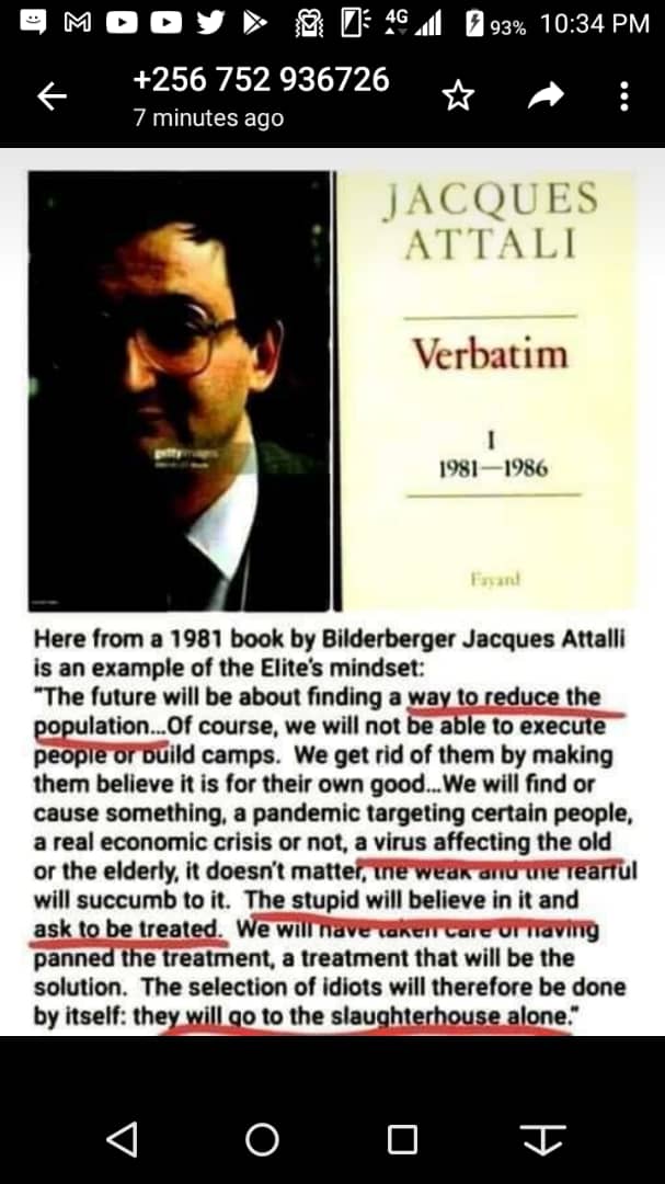 basemberya's tweet image. A gentleman was concerned some sinister agenda for the US. It is not the US alone. It is a universal program. Look at this caption.