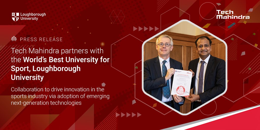 tech_mahindra's tweet photo. We are delighted to partner with @lborouniversity to set up innovation labs for accelerating innovation and adoption of emerging technologies in sports
Read More: https://t.co/qKdVu9LYFu
#TechMInUK #NxtNow https://t.co/HJaFGizxE6
