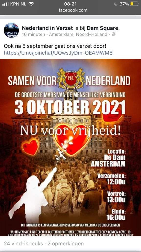 DorrestijnJohan's tweet image. #1front #volgjemedestrijders #staop #ikweiger #geennummer