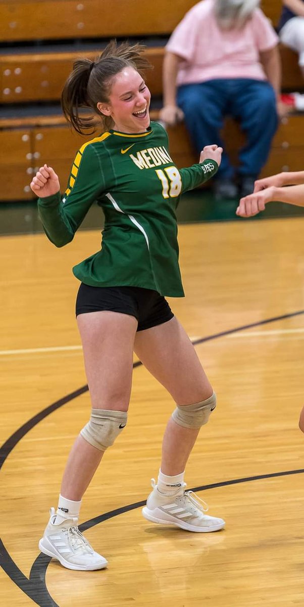 Senior Spotlight - Bella Vein
Position - Setter (Captain)
Years Exp - 6 yrs
Fave Food: Hot wings
Fave Song: New Romantics by Taylor Swift
Fave MVB Memory: all the fun times at Ashland Camp!

Senior Night is this Thursday 9/16! Come on out and cheer on our seniors!