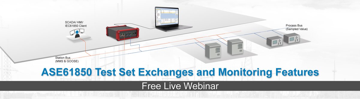 kalkitech's tweet photo. Free Live Webinar - ASE61850 Test Set Exchanges and monitoring features - https://t.co/qQUtdXZVX1 https://t.co/289Gq7veCv