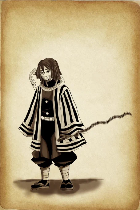 伊黒さん、お誕生日おめでとう😊❤️
このカラーでは伊黒さんの綺麗な瞳を表現出来なくてゴメンなさい💦鬼殺隊本部には記録として歴代柱の写真があるのでは?(目標9人全員描く💪)
※おばみつおまけ漫画2つ
多くの皆様が描いているであろうネタですが😁
#伊黒小芭内誕生祭2021 
#伊黒小芭内生誕祭2021 