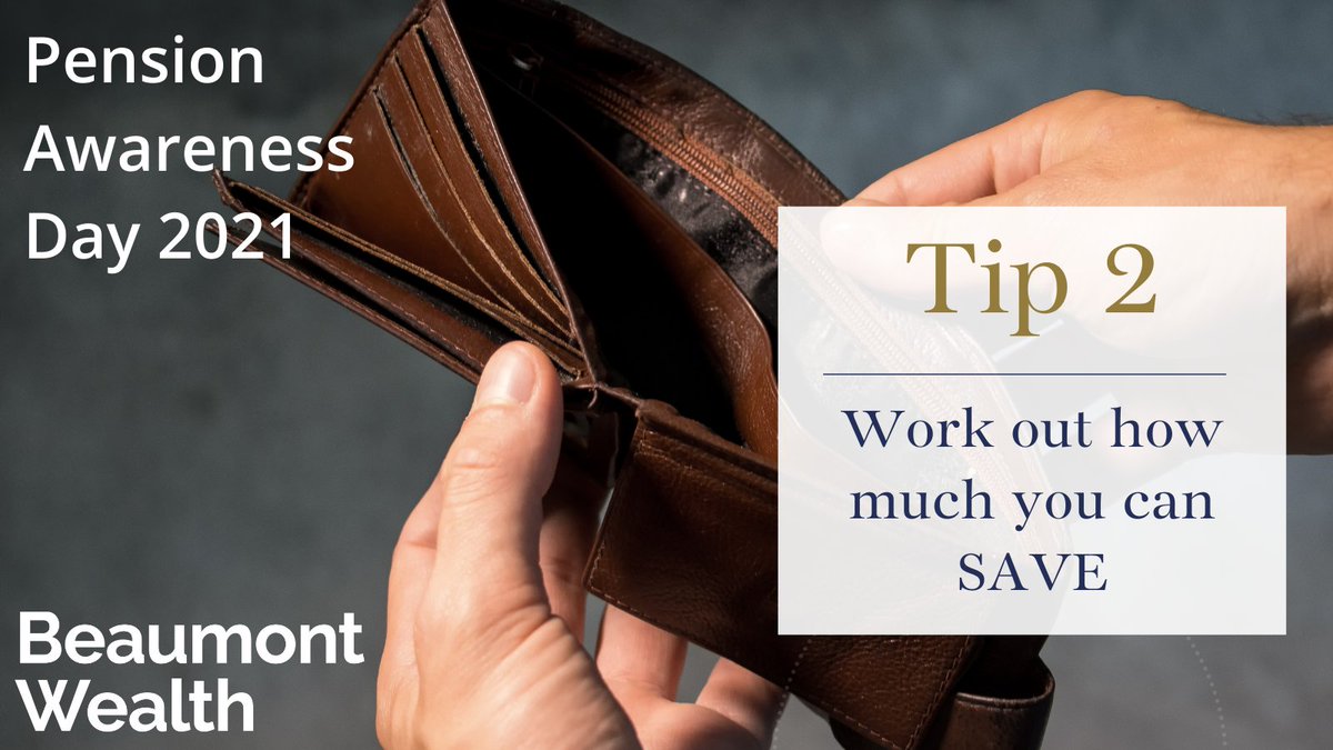 #PensionAwarenessDay #PAD21 Top Tip 2
How much can you afford to save?
Assessing what expenditure is important in the short term and what you can do without gives an idea of how much you can afford to put away in a pension pot each month. Learn more: bit.ly/beaumontwealth…