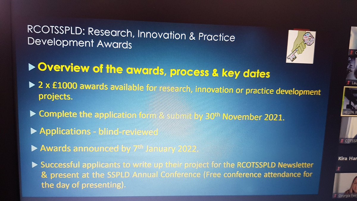 Bsidebaby_'s tweet photo. #RCOTPLDstudy21 @RCOT_Louise @RCOT_PLD @theRCOT Research innovation &amp; practice development awards. Apply for £1000 award. Not a member? Join us email cotsspld@rcot.co.uk #occupationaltheray #research https://t.co/b94tBkaz0U