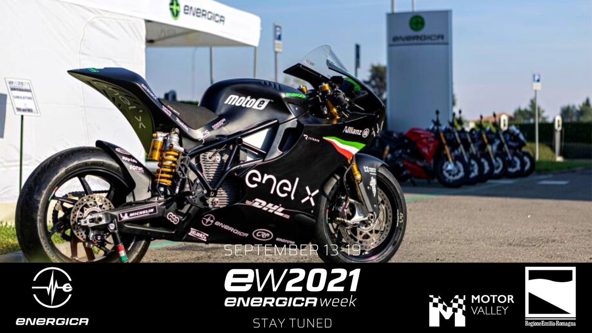 #EW2021 the seven-day celebration will host today the #StayChargedEDU initiative!
Universities and Energica employees' families will be the main guests! 
Stay tuned! ⚡⚡

#EW2021 #Energica #MyElectric