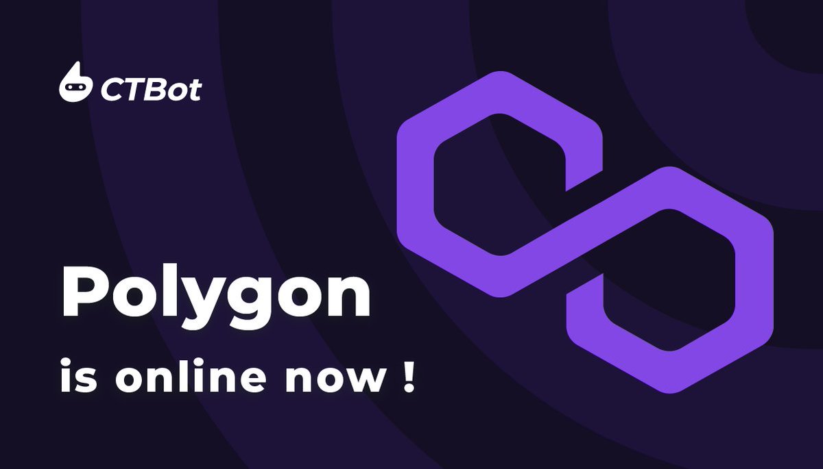 Auth_c's tweet image. CTBot already supports @Polygon, Try it.

#CTBot Adrop Ram 1 MATIC 100