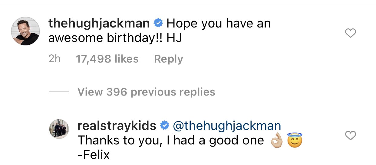 HUGH JACKMAN WISH FELIX A HAPPY BIRTHDAY?!?! 